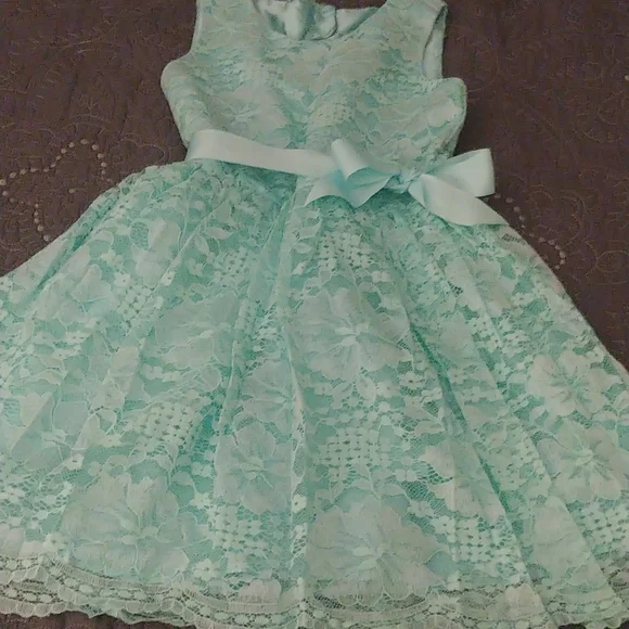 Toddler girl teal dress size 8 - Picture 2 of 3